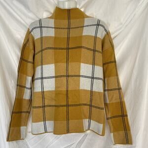 Rachel Zoe Plaid Sweater Soft Women’s Size Medium Work Party Oversized Comfy
